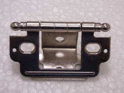 Inset with Ball Finial Nickel Open Hinge